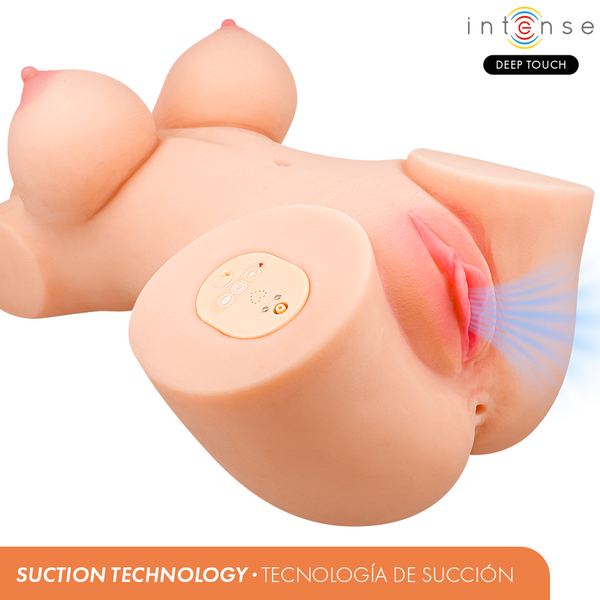 Intense vero torso ano y vagina con efecto succión calor vibración y voz con control remoto 5.5 kg
