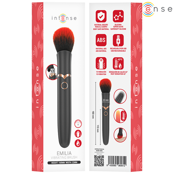 Emilia vibrador brocha con efecto calor 16 cm