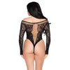 Leg 89370 teddy de red y encaje negro talla única