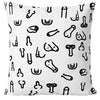 Diablo cojín 30 x 30 penes blanco