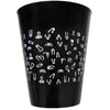 Diablo vaso negro 500 ml con penes blancos