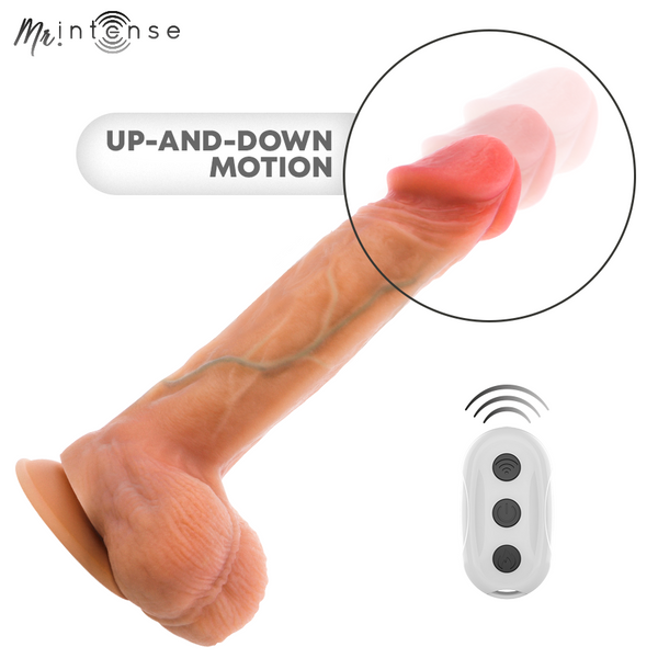 Logan dildo vibrador con efecto calor y control remoto 20 cm ø 4.1 cm