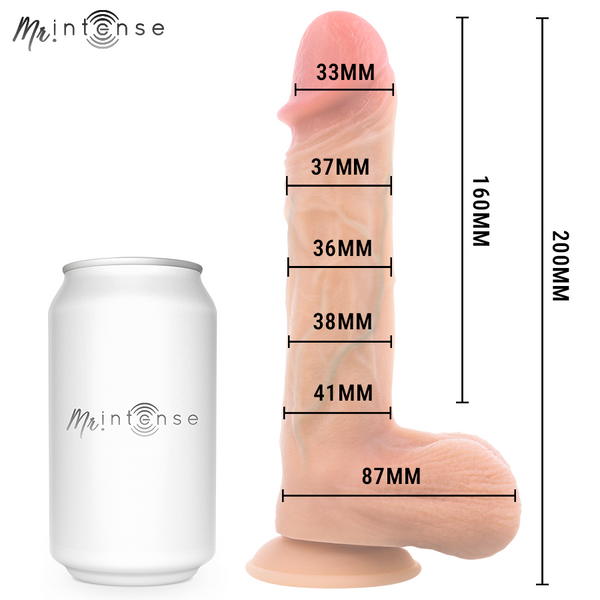 Logan dildo vibrador con efecto calor y control remoto 20 cm ø 4.1 cm