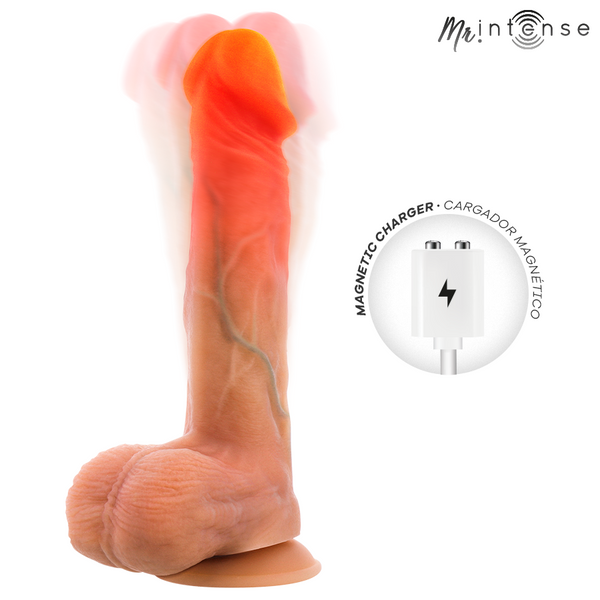 Logan dildo vibrador con efecto calor y control remoto 20 cm ø 4.1 cm