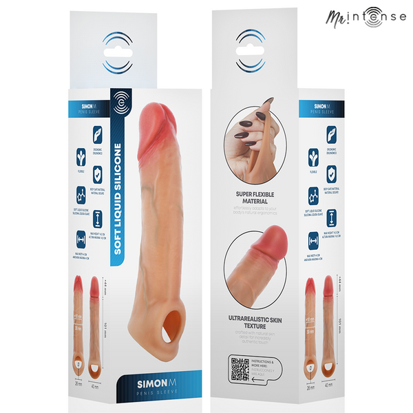 Mr. simon m funda para el pene silicona 14.5 cm ø 4 cm