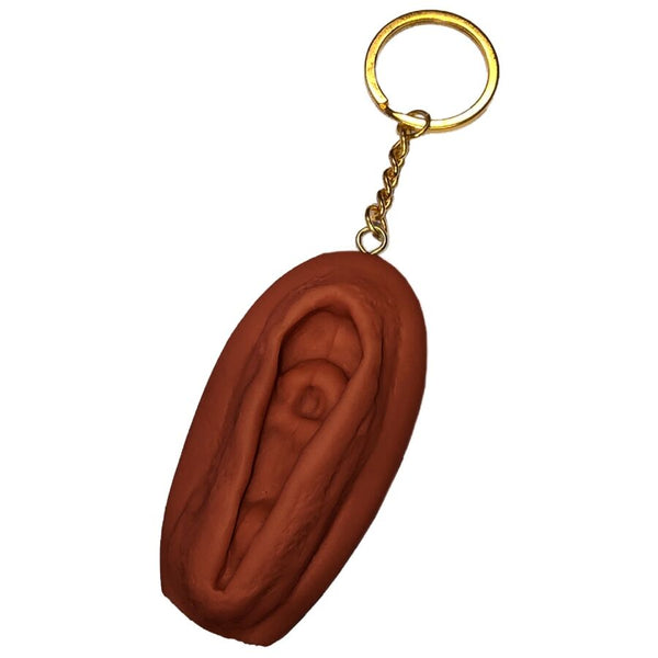 Diablo llavero de vagina tono oscuro