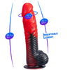 Silexd devil dildo fantasy silicona liquida termoreactivo rojo negro 20.3 cm