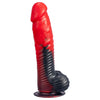 Silexd devil dildo fantasy silicona liquida termoreactivo rojo negro 20.3 cm