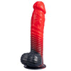 Silexd devil dildo fantasy silicona liquida termoreactivo rojo negro 20.3 cm