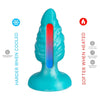 Silexd melty plug anal fantasy silicona liquida termoreactivo azul celeste 9.2 cm
