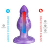 Silexd queen plug anal fantasy silicona liquida termoreactivo lila 9.2 cm