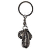 Diablo llavero metal pene encogido plata