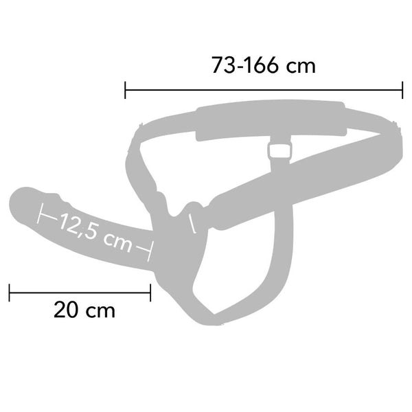 HIDDEN DESIRE - INFERNO STRAP-ON FUNDA PARA PENE CON VIBRACIÓN 20 CM