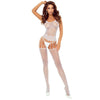 PASSION - BS119 BODYSTOCKING FLORAL BLANCO