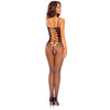 PASSION - BS124 BODYSTOCKING CORDONES NEGRO