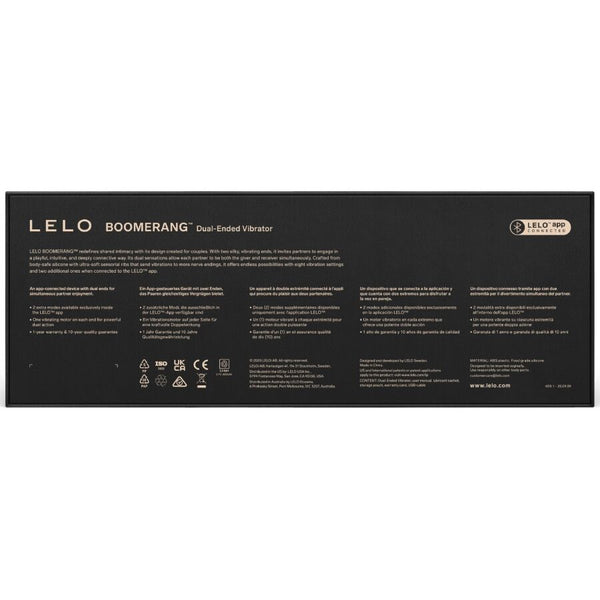 LELO - BOOMERANG VIBRADOR DE DOBLE EXTREMO MORADO