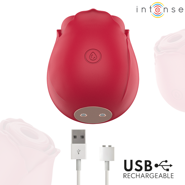 INTENSE - CAMELLIA ROSA SUCCIONADOR DE CLÍTORIS POR ONDAS BURDEOS