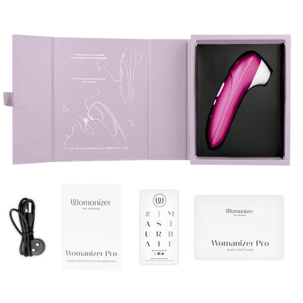 WOMANIZER - PRO VIBRANT ESTIMULADOR DE CLÍTORIS ROSA