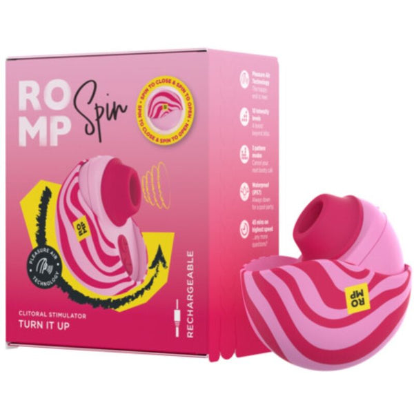 ROMP - SPIN SUCCIONADOR DE CLÍTORIS APERTURA Y CIERRE GIRATORIO