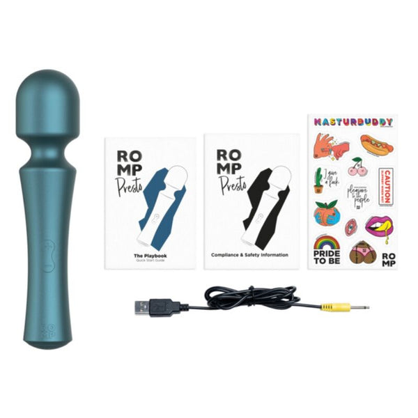 ROMP - PRESTO MINI WAND VIBRADOR CABEZAL FLEXIBLE VERDE