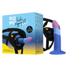 ROMP - PICCOLO ARNÉS + DILDO SILICONA CON VENTOSA TRICOLOR 14 CM