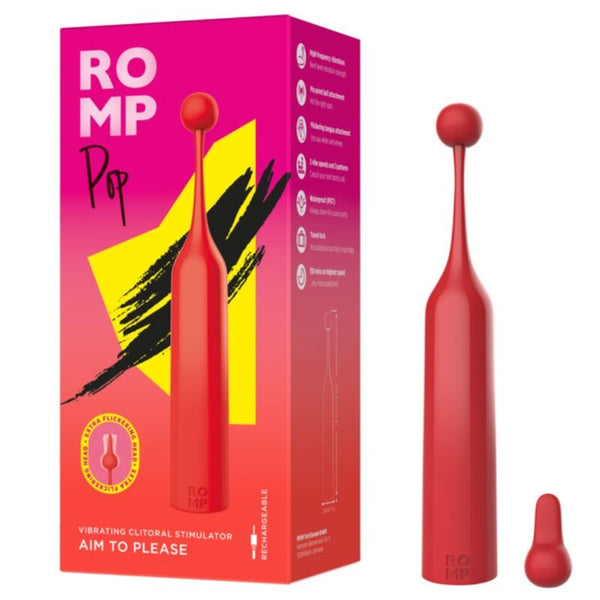 ROMP - POP ESTIMULADOR DE CLÍTORIS ALTA FRECUENCIA ROJO