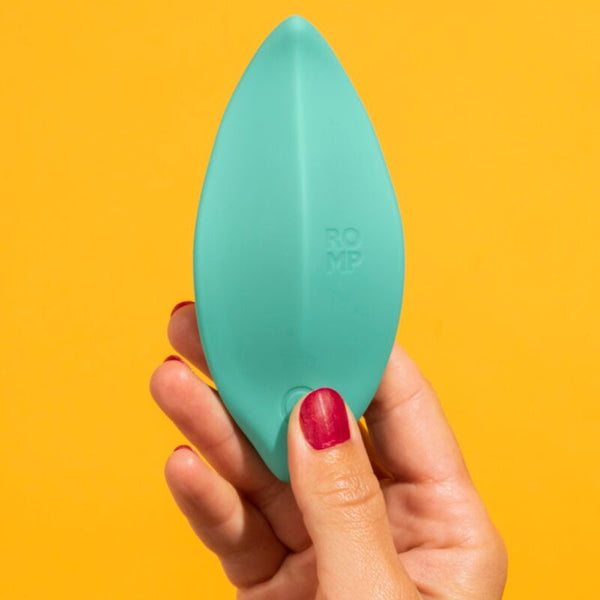 ROMP - WAVE VIBRADOR ESTIMULADOR DE CLÍTORIS FORMA ERGONÓMICA VERDE AGUA