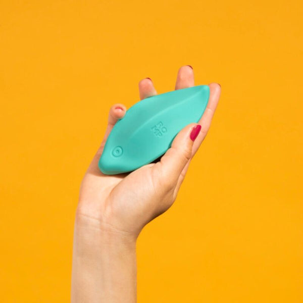 ROMP - WAVE VIBRADOR ESTIMULADOR DE CLÍTORIS FORMA ERGONÓMICA VERDE AGUA