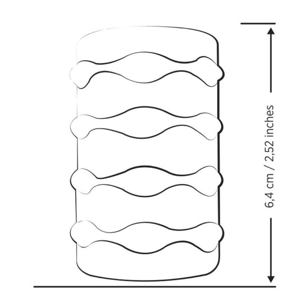 ROMP - MOSH MASTURBADOR MASCULINO TRANSPARENTE CON FUNDA REVERSBLE DE 6 CM