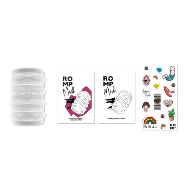 ROMP - MOSH MASTURBADOR MASCULINO TRANSPARENTE CON FUNDA REVERSBLE DE 6 CM