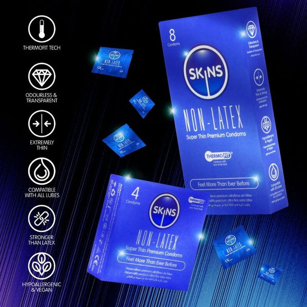 SKINS - PRESERVATIVOS SIN LATEX PACK 8