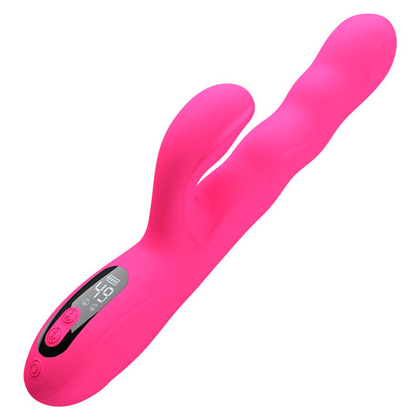 PRETTY LOVE - WINTERS VIBRADOR RABBIT MULTIFUNCIÓN CON PANTALLA LED ROSA