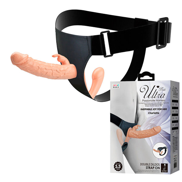 BAILE - CHARLOTTE ARNÉS HOLLOW STRAP-ON DOBLE PENETRACIÓN NATURAL