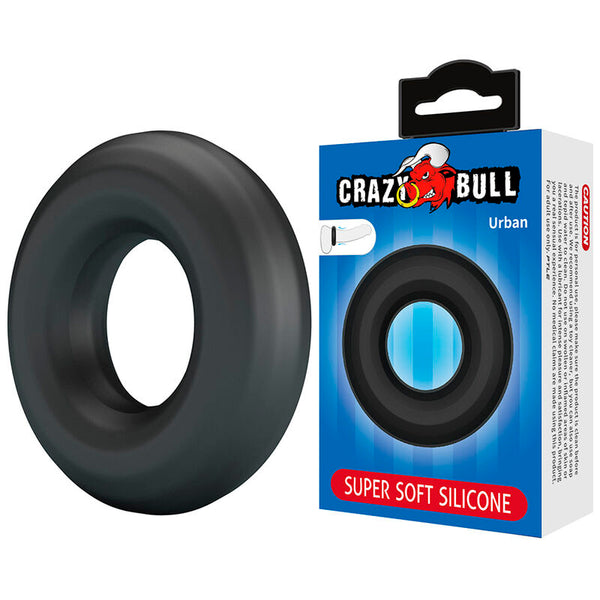CRAZY BULL - URBAN ANILLO PARA PENE SILICONA SUPER SOFT NEGRO