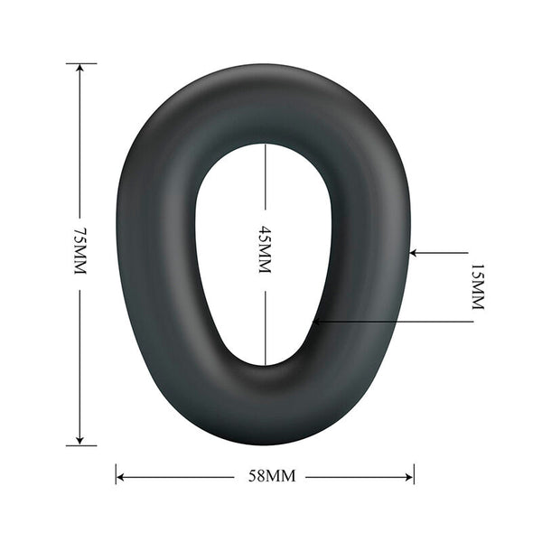 CRAZY BULL - VESPER ANILLO PARA PENE SUPER SOFT SILICONA NEGRO