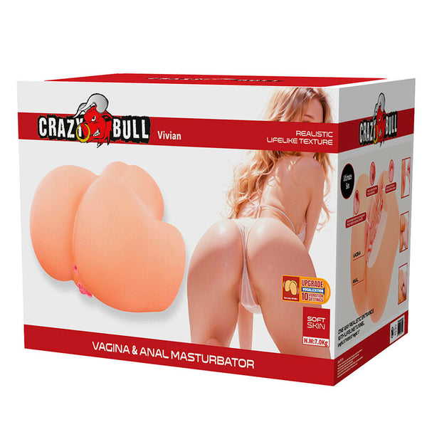 CRAZY BULL - VIVIAN MASTURBADOR VAGINAL Y ANAL DOBLE CON VIBRACIÓN