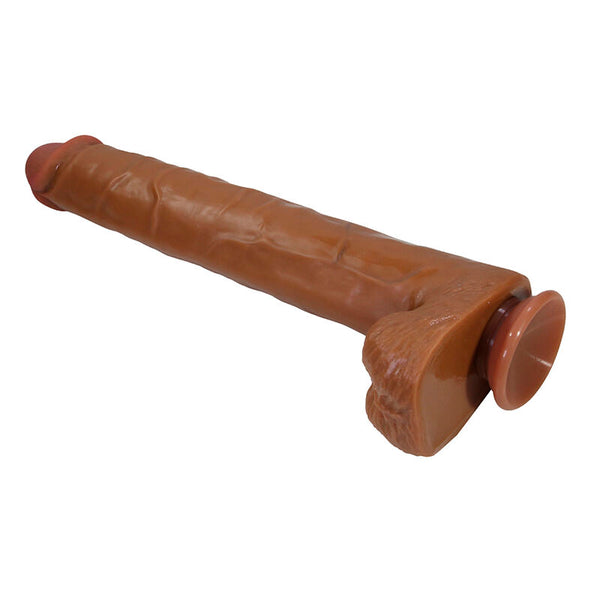 PRETTY LOVE - PAT DILDO REALÍSTICO FLEXIBLE CON VENTOSA 40 CM -Ø- 6 CM MARRÓN