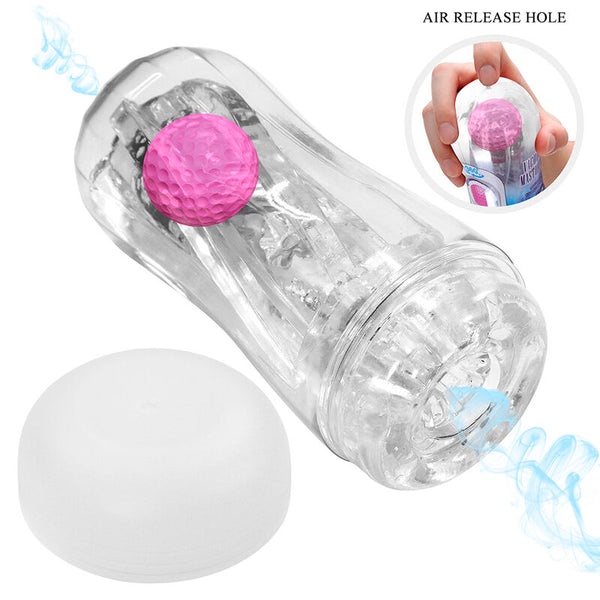 PRETTY LOVE - MASTURBADOR CUP 360º TEXTURIZADO TRANSPARENTE
