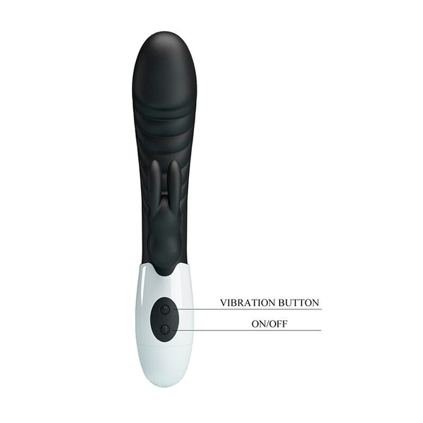 PRETTY LOVE - NAUGHTY BUNNY VIBRADOR RABBIT 30 FUNCIONES NEGRO