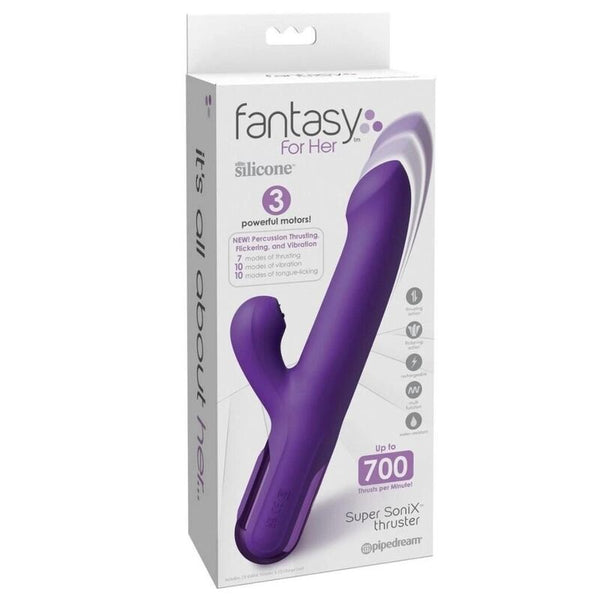 FANTASY FOR HER - VIBRADOR RABBIT SUPER SONIX THRUSTER MORADO