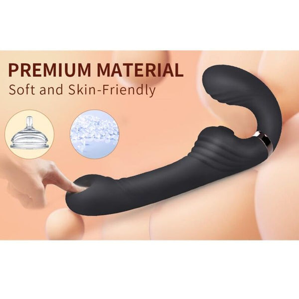 NALONE - ALLOW VIBRADOR DOBLE CON ROTACIÓN Y EMPUJE NEGRO