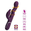 PRETTY LOVE - VIBRADOR RABBIT LOURSEN CON MOVIMIENTO OSCILANTE Y 7 VIBRACIONES RECARGABLE USB MORADO