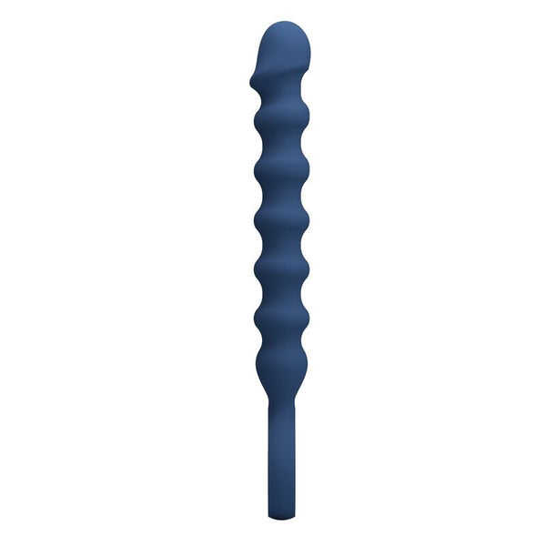 MR PLAY - BOLAS ANALES Y PLUG ANAL SILICONA AZUL -Ø- 3,4 CM - 28,5 CM
