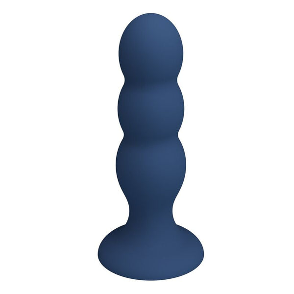 MR PLAY - PLUG ANAL CON 3 BOLAS METÁLICAS Y VENTOSA AZUL