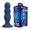 MR PLAY - PLUG ANAL CON 3 BOLAS METÁLICAS Y VENTOSA AZUL