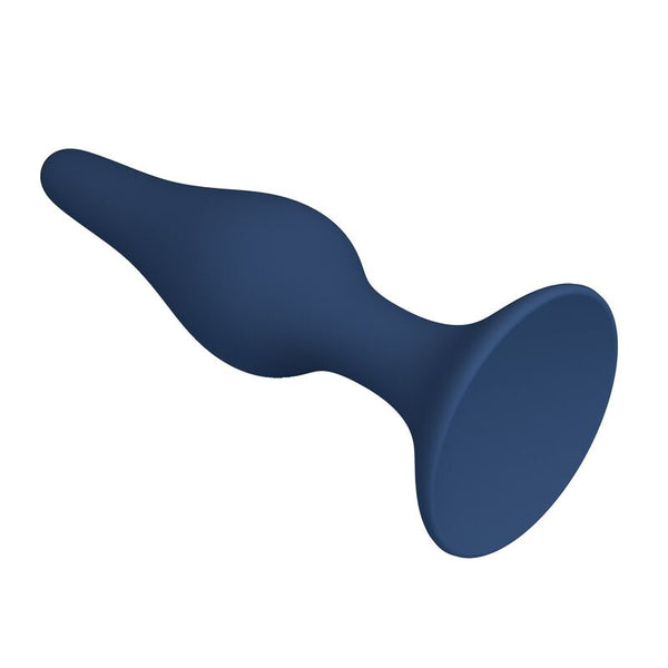 MR PLAY - PLUG ANAL SILICONA AZUL SLIM TALLA S