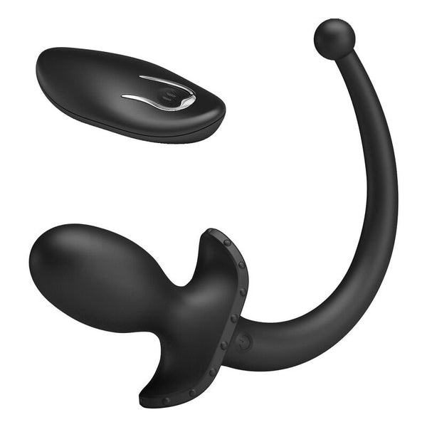 MR PLAY - VIBRADOR ANAL Y PERINEAL CON CONTROL REMOTO INALÁMBRICO NEGRO