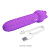 PRETTY LOVE - DANNELL VIBRADOR CON ESTIMULACIÓN ORAL Y CLITORAL RECARGABLE MORADO