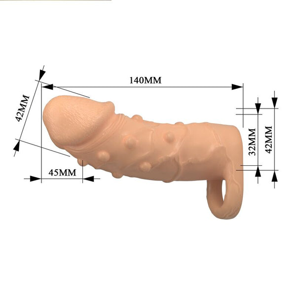 PRETTY LOVE - DORT FUNDA PARA PENE EXTENSORA 14 CM Ø 4 CM COLOR NATURAL