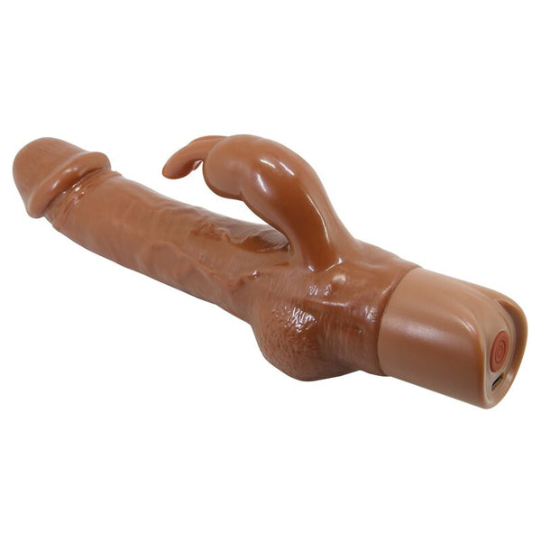 PRETTY LOVE - ELLISON VIBRADOR RABBIT REALÍSTICO 22,6 CM Ø 4,2 CM COLOR MARRÓN